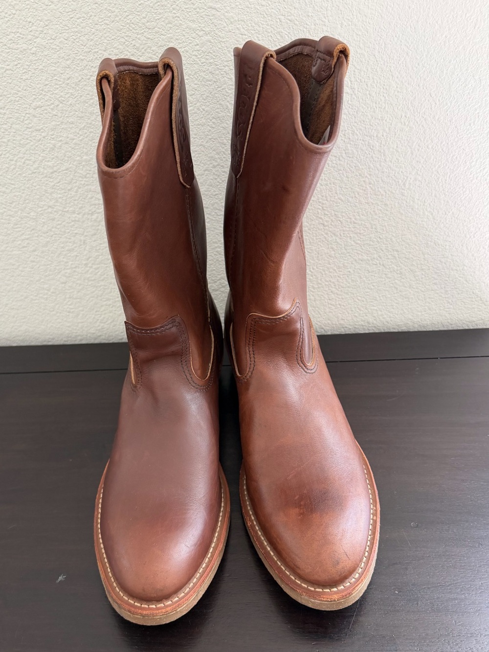 Red Wing 1155 Pecos Brown Leather Work Cowboy Boots size 12B 03/13